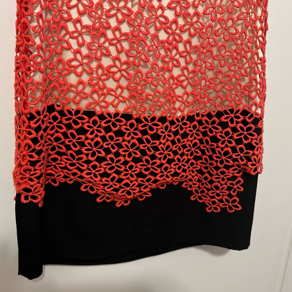 3.1 Phillip Lim cream & black silk mini dress with orange floral embroidery - 8 - Picture 9 of 12